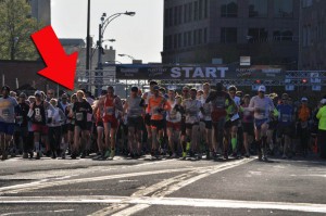 Start of the Flower City Half Marathon