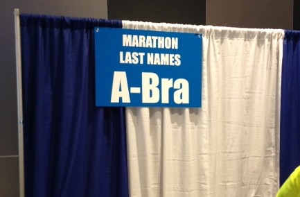 marathon expo bib number pickup