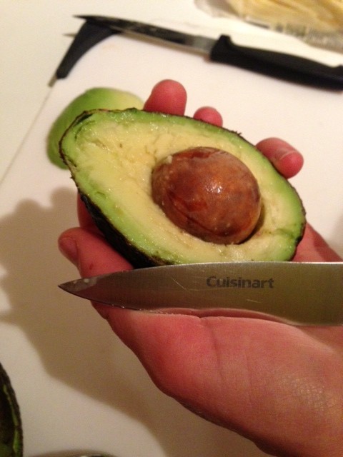 avocado mishap cutting pad of thumb