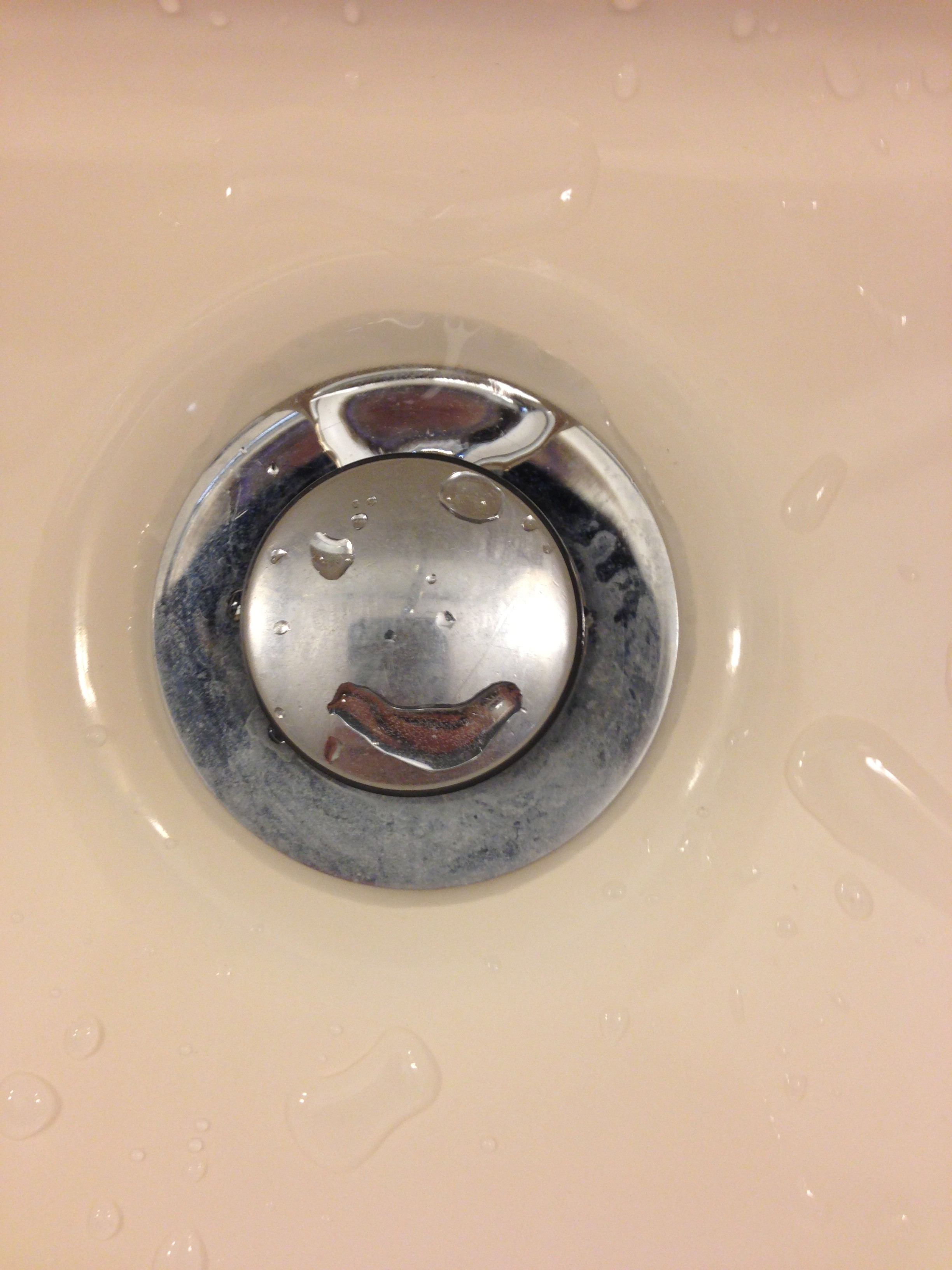 smiley face with water