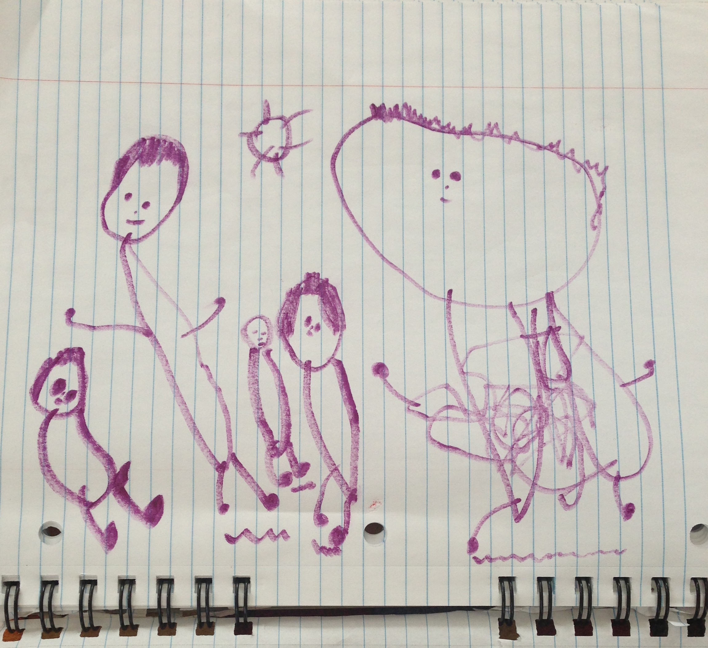 toddler draws people